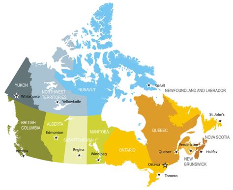 Training and Certification Options for MAP Canada Map of Provinces and Territories